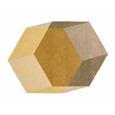 puik | iso hexagon floor rug 200x142cm | yellow - EX DISPLAY