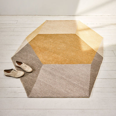 puik | iso hexagon floor rug 200x142cm | yellow - EX DISPLAY