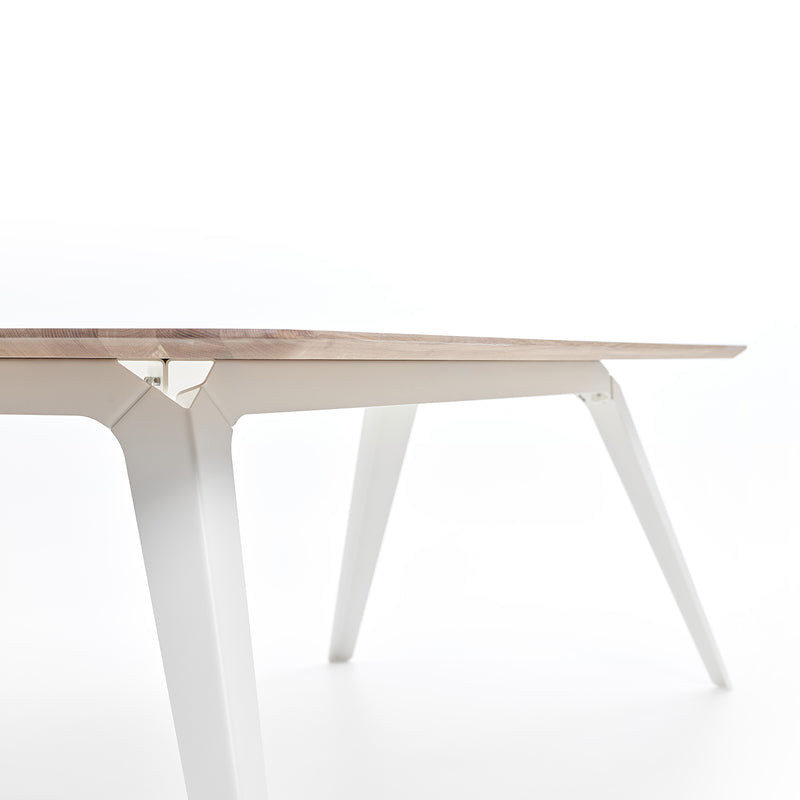 puik | fold table | solid oak + white base 200cm - LC