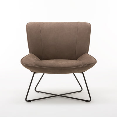 rolf benz | 383 armchair | leather beige grey 42402 + umbra grey frame