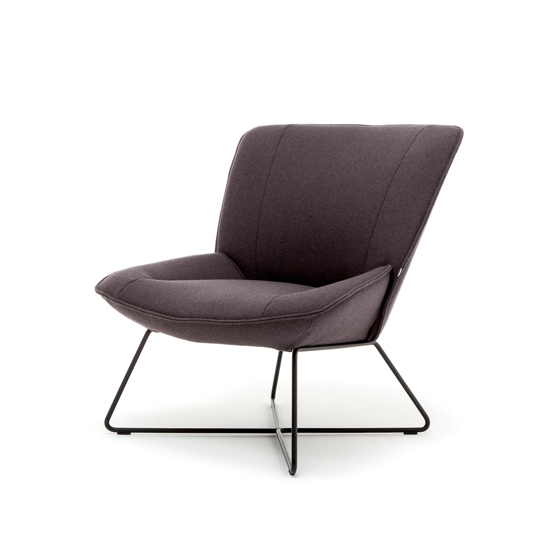 rolf benz | 383 armchair | leather beige grey 42.402 + umbra grey frame