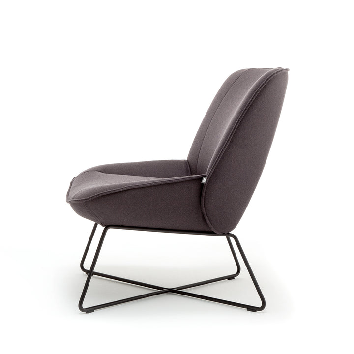 rolf benz | 383 armchair | leather beige grey 42.402 + umbra grey frame