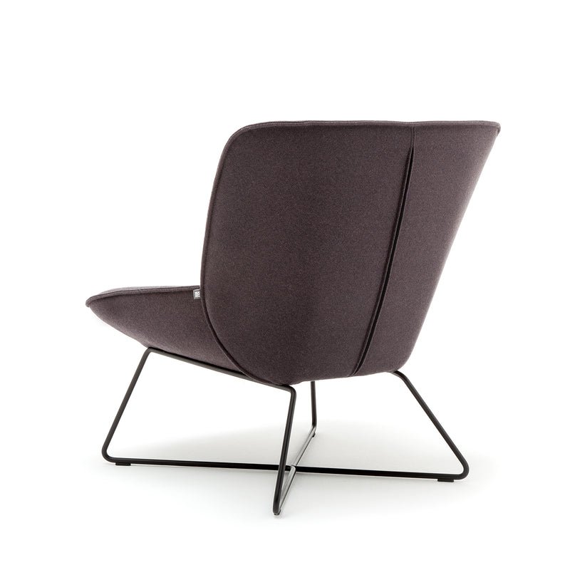 rolf benz | 383 armchair | leather beige grey 42402 + umbra grey frame