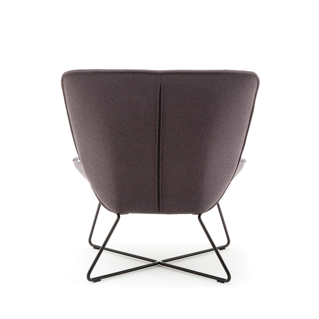 rolf benz | 383 armchair | leather beige grey 42.402 + umbra grey frame
