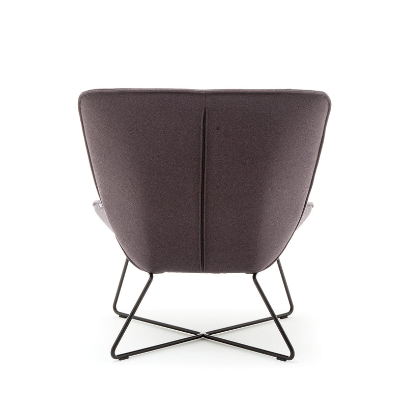 rolf benz | 383 armchair | leather beige grey 42402 + umbra grey frame