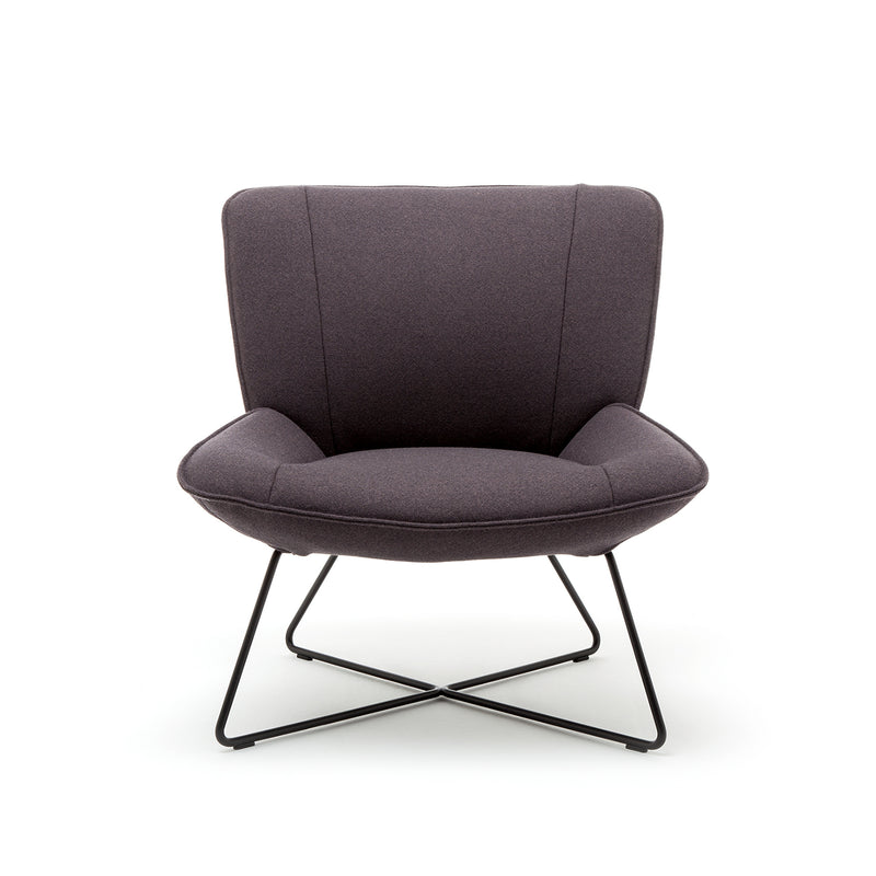 rolf benz | 383 armchair | leather beige grey 42402 + umbra grey frame