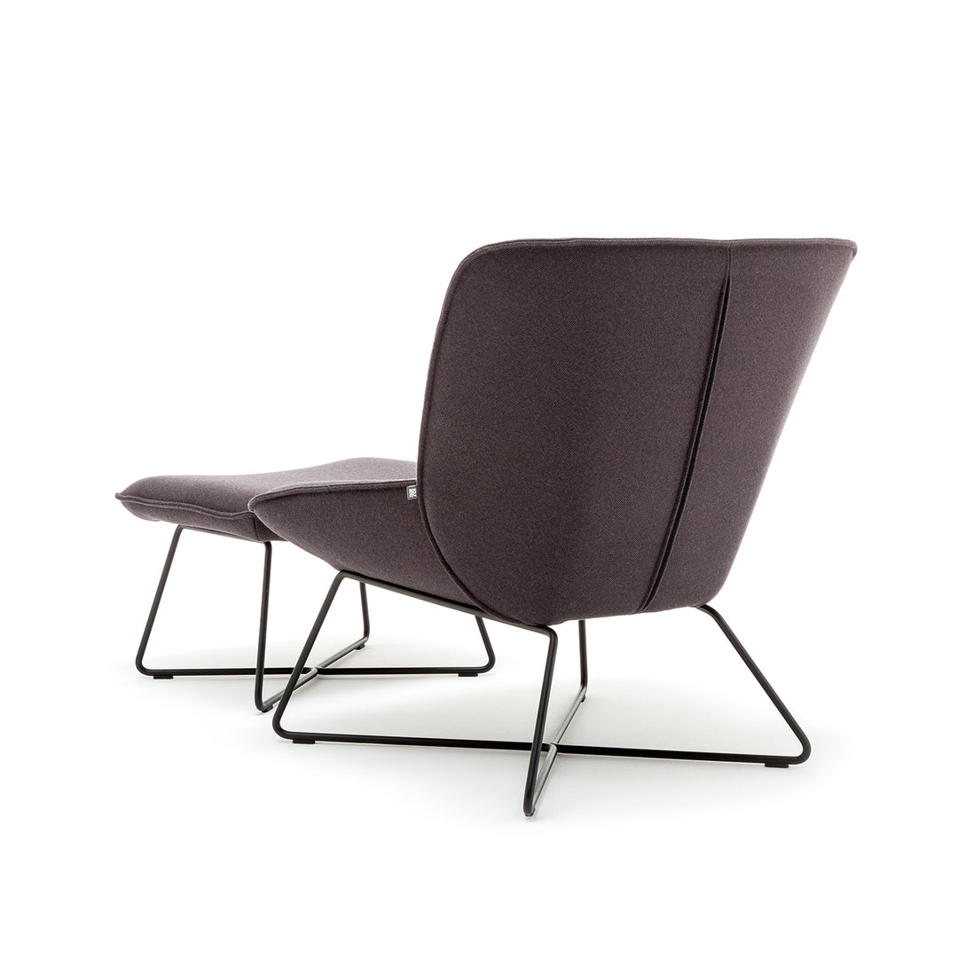 rolf benz | 383 armchair | leather beige grey 42.402 + umbra grey frame