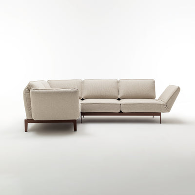 rolf benz | mera sofa | 3 seater fabric | grey beige 24.350 + marrone metallic frame