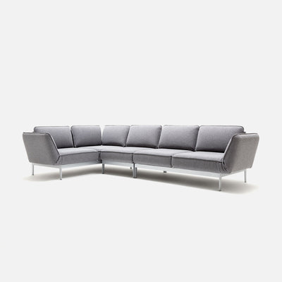 rolf benz | mera sofa | 3 seater fabric | grey beige 24.350 + marrone metallic frame