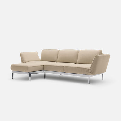 rolf benz | mera sofa | fabric grey beige 24350 + marrone metallic frame