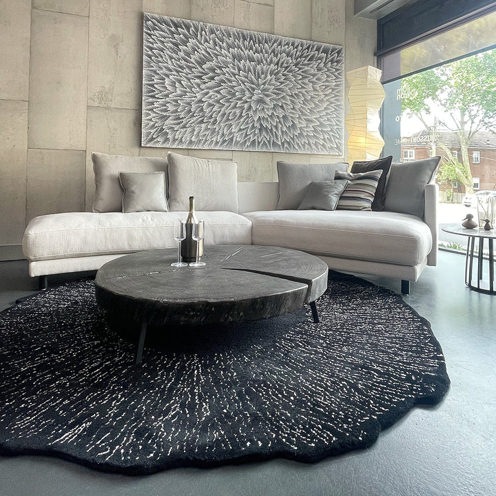 rolf benz | onda sofa | fabric silk grey 24.510 + black oak legs