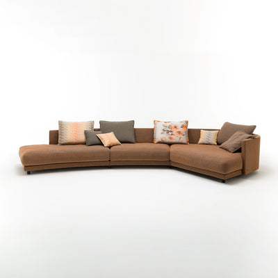 rolf benz | onda sofa | fabric silk grey 24.510 + black oak legs