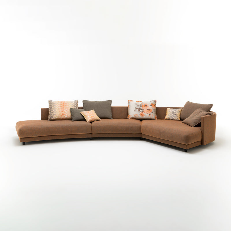 rolf benz | onda sofa | fabric silk grey 24510 + black oak legs