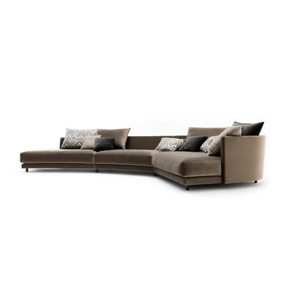 rolf benz | onda sofa | fabric silk grey 24510 + black oak legs