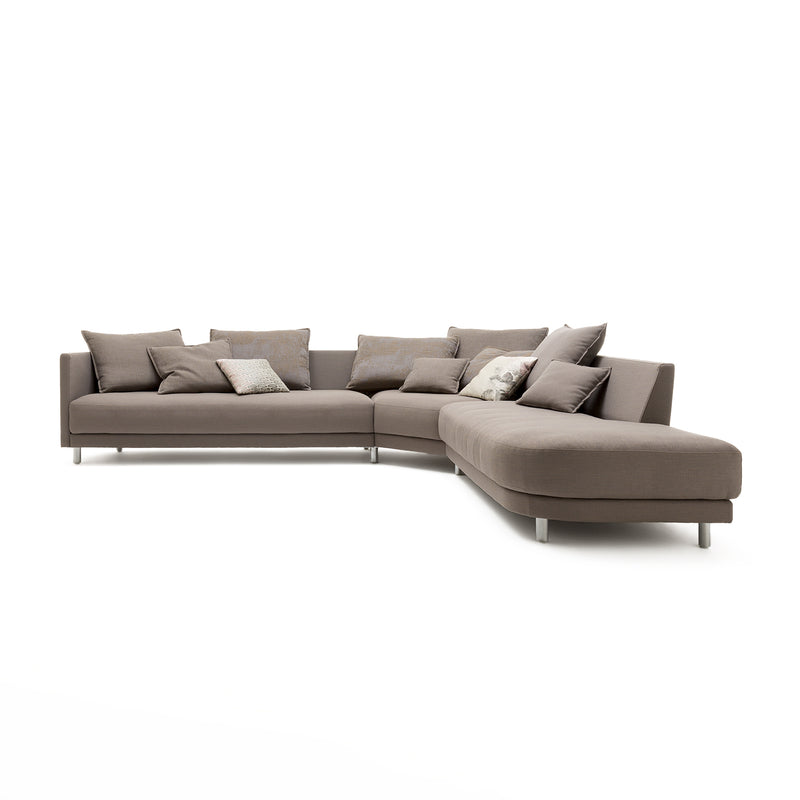 rolf benz | onda sofa | fabric silk grey 24.510 + black oak legs