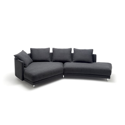 rolf benz | onda sofa | fabric silk grey 24510 + black oak legs