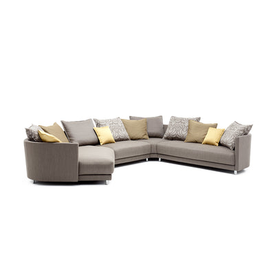 rolf benz | onda sofa | fabric silk grey 24510 + black oak legs