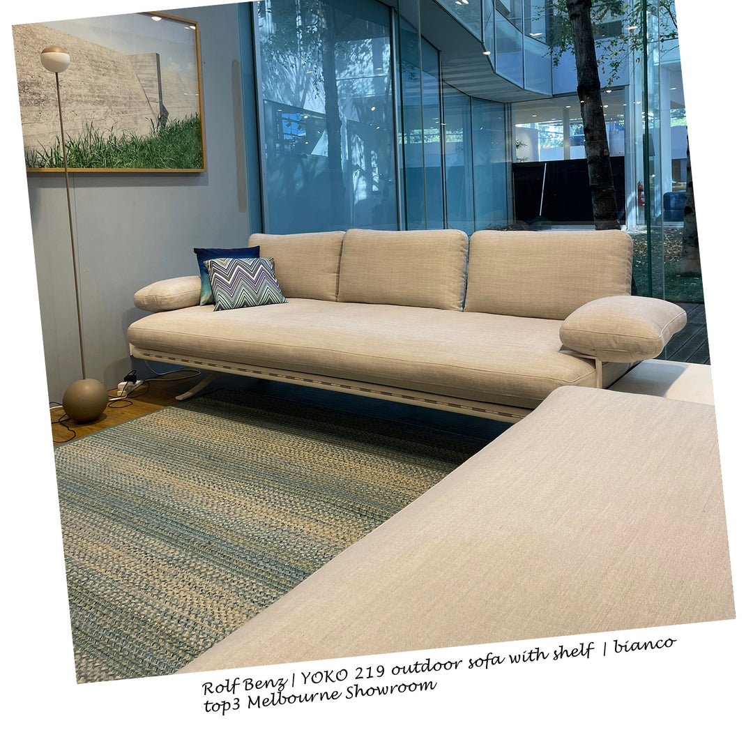 rolf benz | yoko 219 outdoor sofa with shelf | bianco