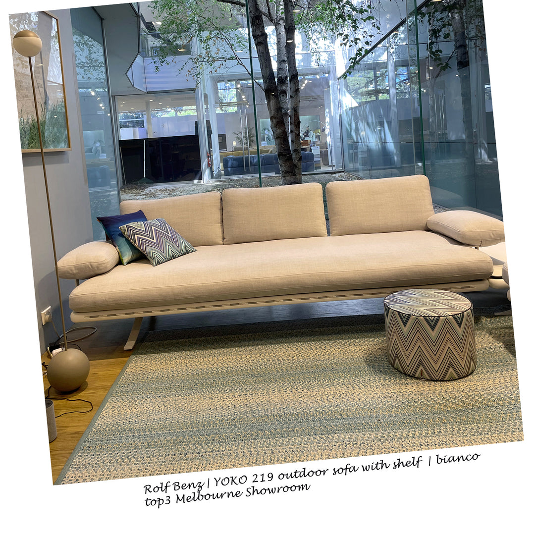 rolf benz | yoko 219 outdoor sofa with shelf | bianco