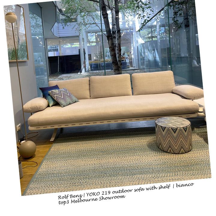 rolf benz | yoko 219 outdoor sofa with shelf | bianco