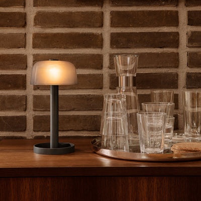 rosendahl | soft spot portable table lamp | smoke