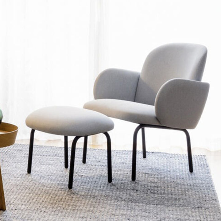 puik | dost lounge chair + footstool | light grey - LC