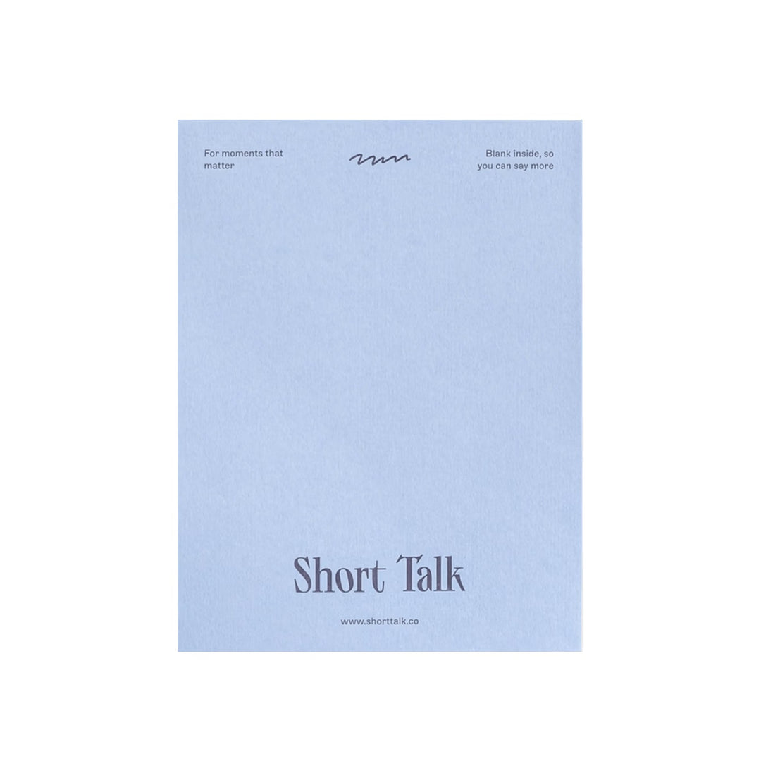 short talk | greeting card | another rotation | crisp blue