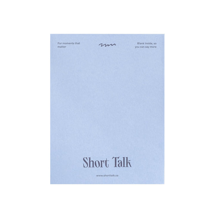 short talk | greeting card | another rotation | crisp blue