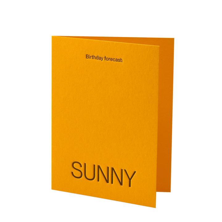 short talk | greeting card | birthday forecast sunny