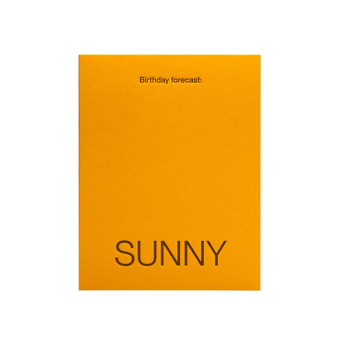 short talk | greeting card | birthday forecast sunny