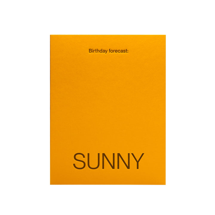short talk | greeting card | birthday forecast sunny