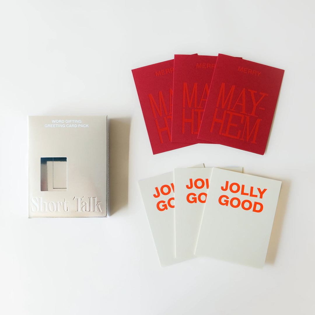 short talk | christmas card | jolly good - pack of 6