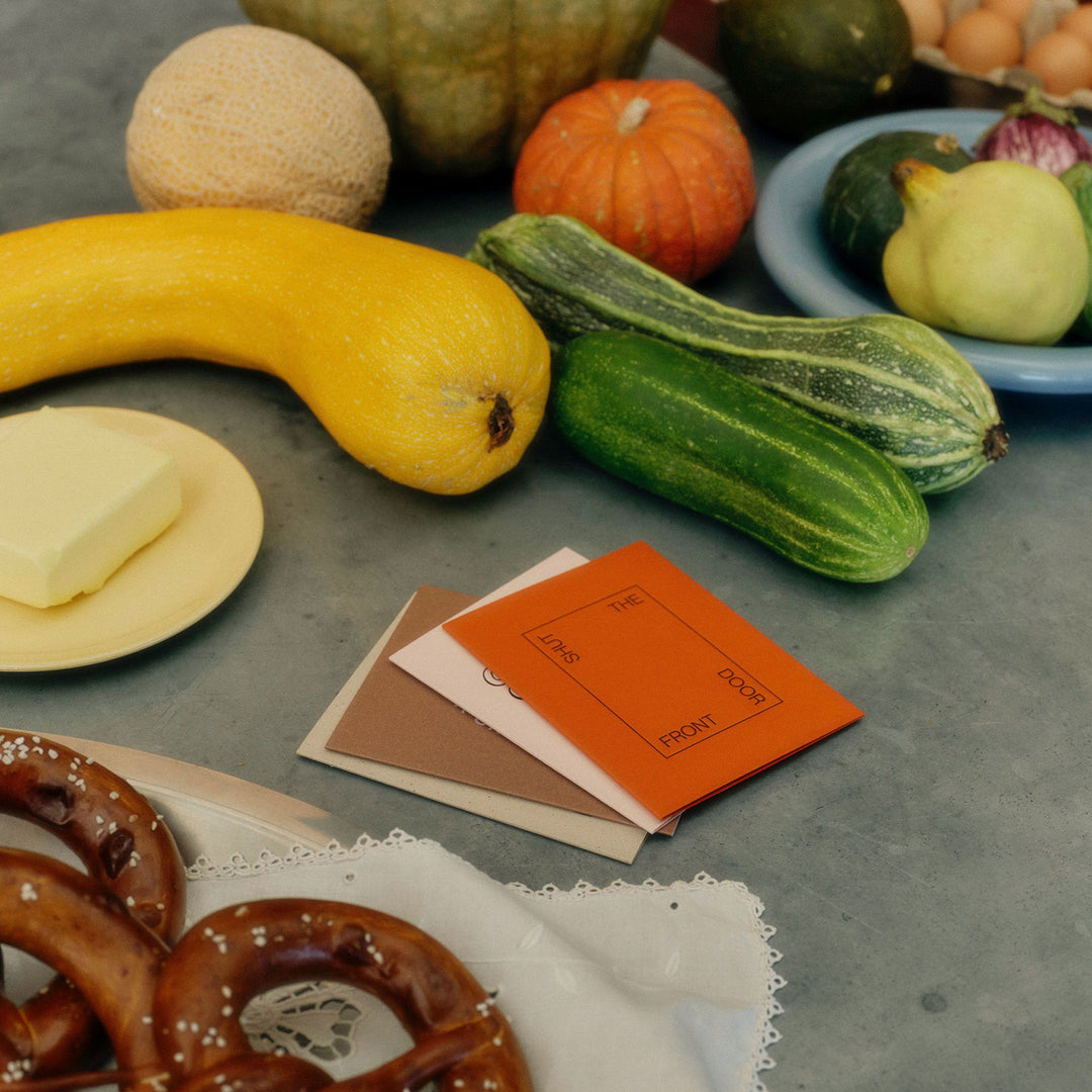 short talk | greeting card | shut the front door