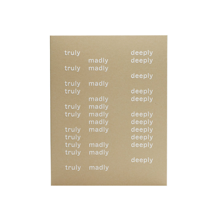 short talk | greeting card | truly madly deeply
