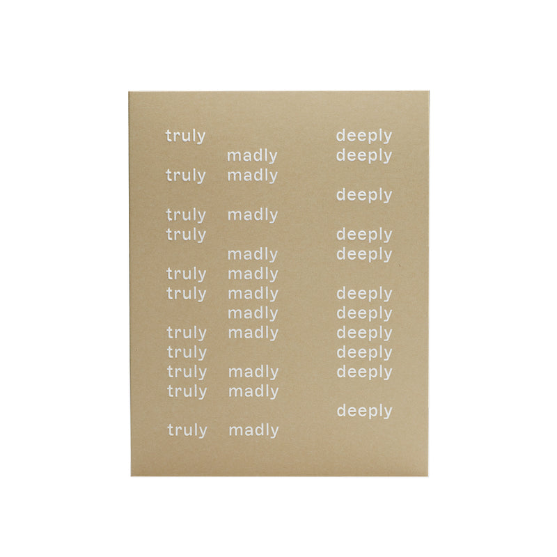 short talk | greeting card | truly madly deeply