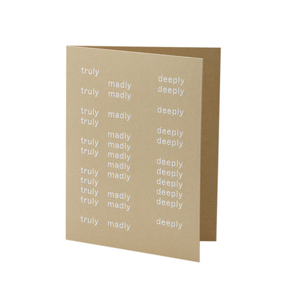 short talk | greeting card | truly madly deeply