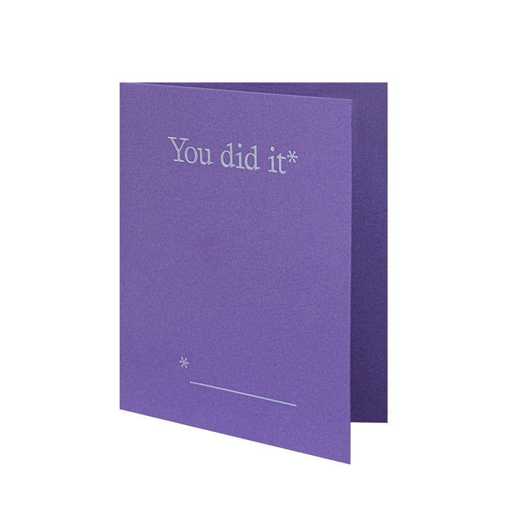 short talk | greeting card | you did it