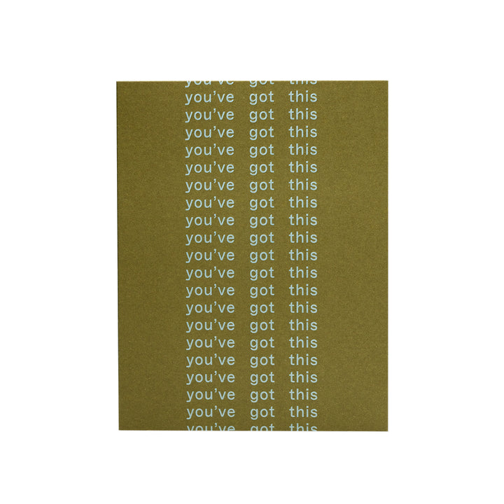 short talk | greeting card | you've got this