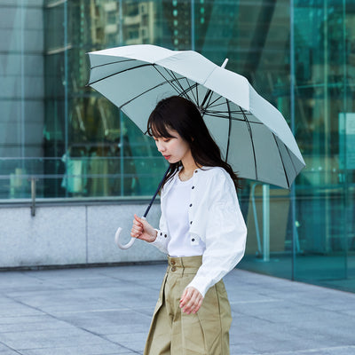 shupatto | belt-free umbrella 58cm | ash green