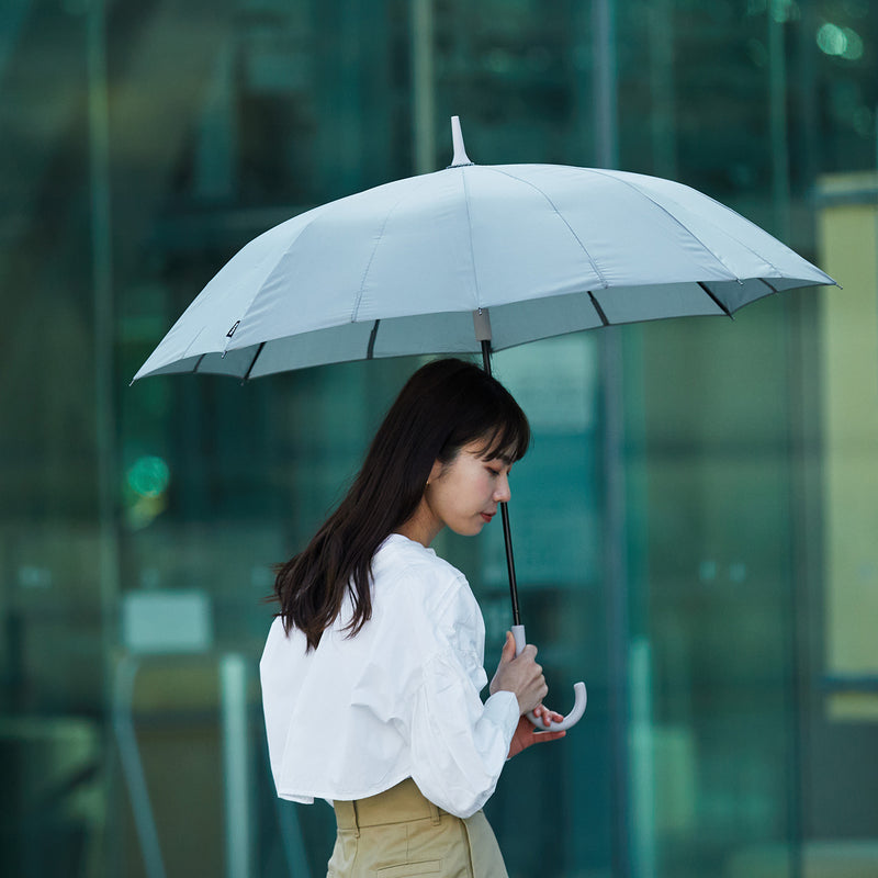 shupatto | belt-free umbrella 58cm | ash green