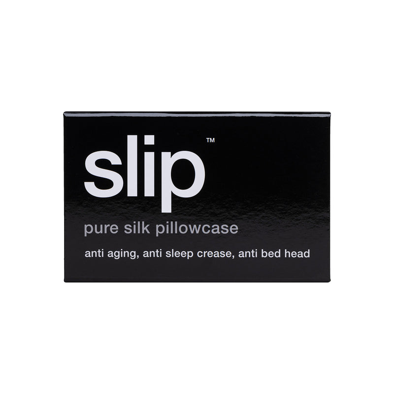 slip | silk pillowcase | black