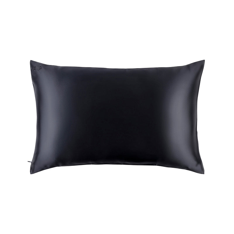 slip | silk pillowcase | black