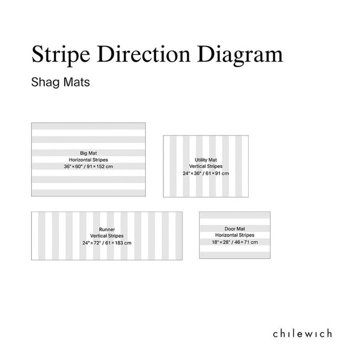 chilewich | shag doormat 46x71cm (18x28") | relay stripe coal