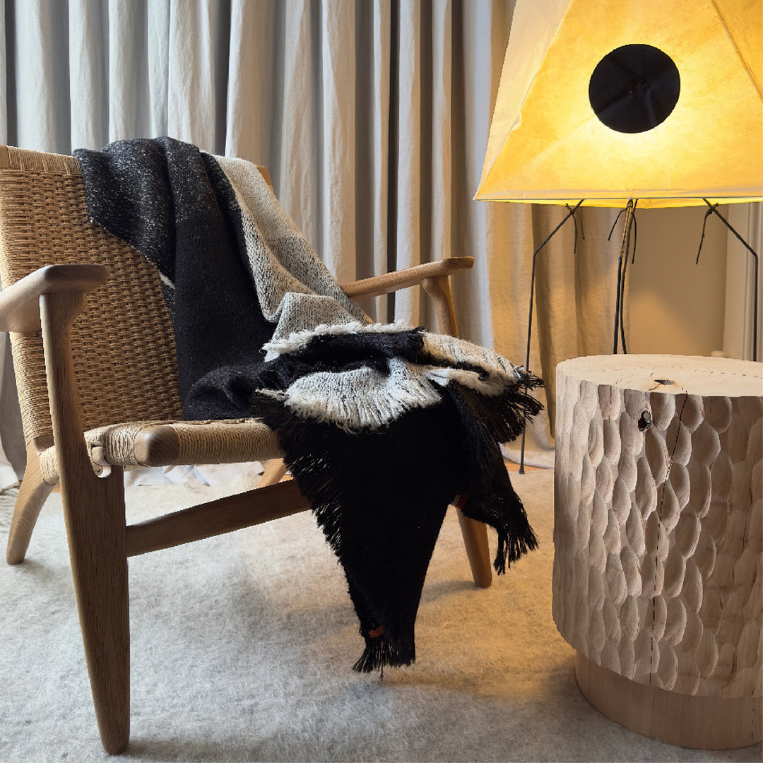 studio nikco | wooden stool / side table | stepped no.2 carved