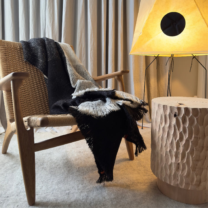 studio nikco | wooden stool / side table | stepped no.2 carved