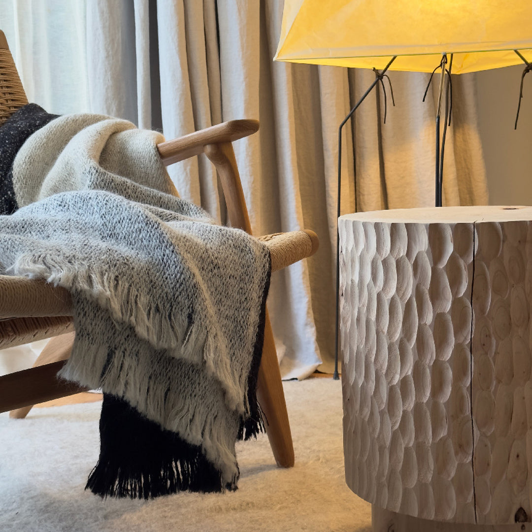 studio nikco | wooden stool / side table | stepped no.2 carved