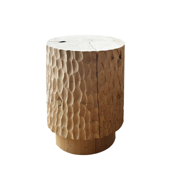 studio nikco | wooden stool / side table | stepped no.2 carved