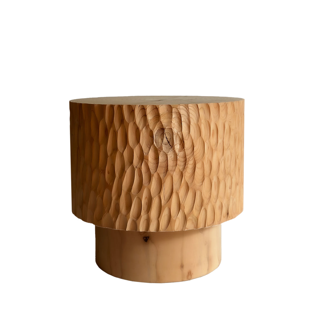 studio nikco | wooden stool / side table | stepped no.3 carved