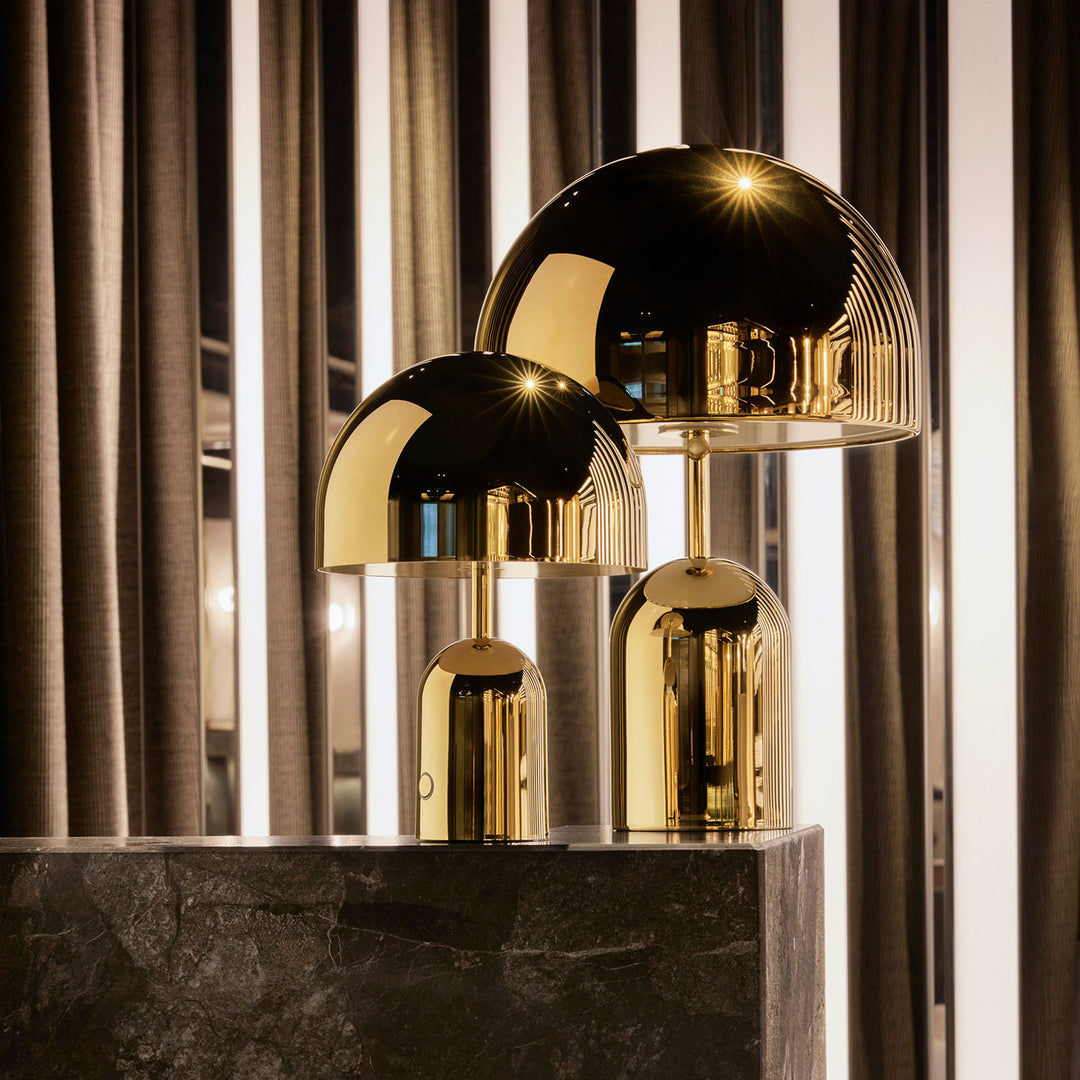 tom dixon | bell portable lamp | gold