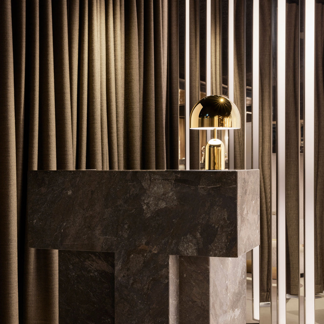 tom dixon | bell portable lamp | gold